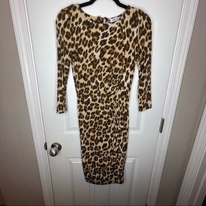 Jennifer Lopez Fitted Leopard Dress